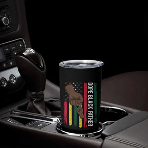 Dope Black Dad Tumbler Cup Vintage American Flag Fist Bump TS11 Print Your Wear