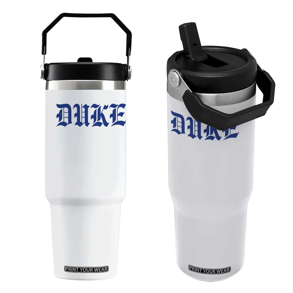 Duke Flip Straw Tumbler Vintage City TS10 One Size: 30 oz White Print Your Wear