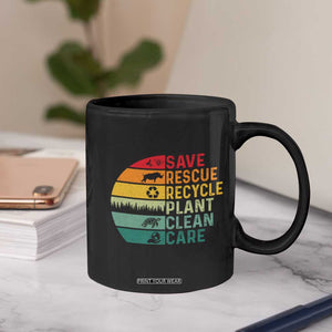 Earth Day Coffee Mug Save Bees Rescue Animals Recycle Plastic TS11 Print Your Wear