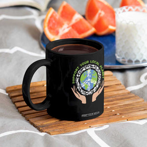 Earth Day Support Your Local Planet Coffee Mug Peace Sign Animals TS11 Print Your Wear