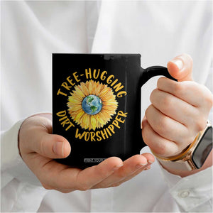 Earth Day Tree Hugging Dirt Worshipper Coffee Mug Earth Sunflower TS11 Print Your Wear