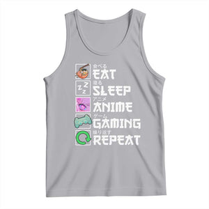 Eat Sleep Anime Gaming Repeat Tank Top Kawaii Otaku Anime Manga TS11 Athletic Heather Print Your Wear