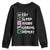 Eat Sleep Anime Gaming Repeat Youth Sweatshirt Kawaii Otaku Anime Manga TS11 Black Print Your Wear
