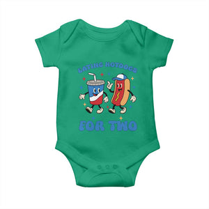 Eating Hotdogs for Two Baby Onesie Cute Pregnancy Announcement Patriotic 4th Of July TS02 Irish Green Print Your Wear