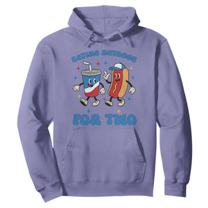 Eating Hotdogs for Two Hoodie Cute Pregnancy Announcement Patriotic 4th Of July TS02 Violet Print Your Wear