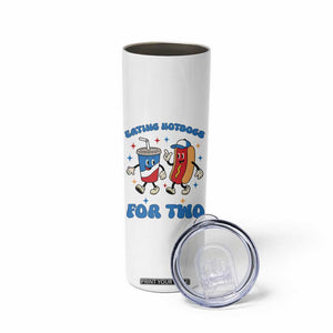 Eating Hotdogs for Two Skinny Tumbler Cute Pregnancy Announcement Patriotic 4th Of July TS02 Print Your Wear