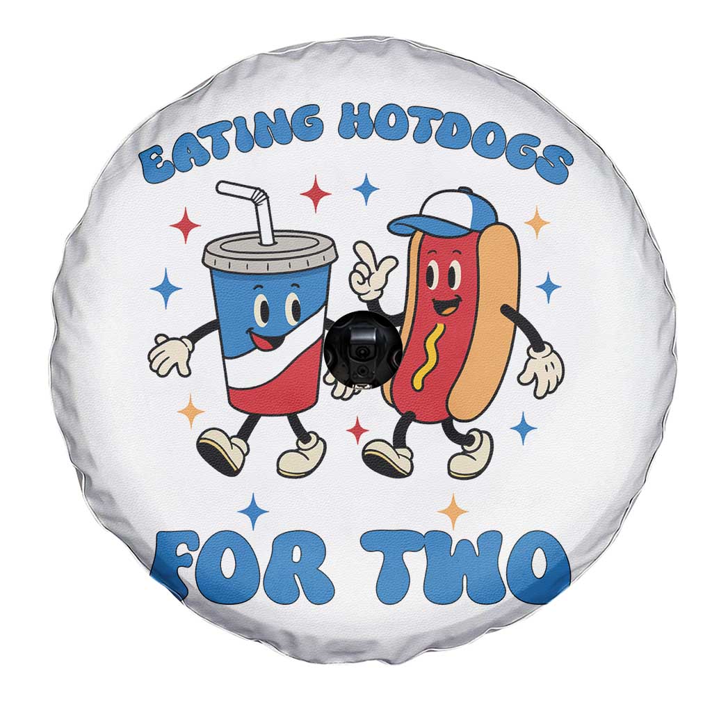 Eating Hotdogs for Two Spare Tire Cover Cute Pregnancy Announcement Patriotic 4th Of July TS02 Print Your Wear