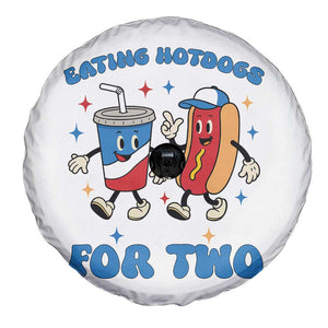 Eating Hotdogs for Two Spare Tire Cover Cute Pregnancy Announcement Patriotic 4th Of July TS02 Print Your Wear