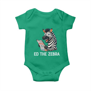Ed the Zebra Meme Baby Onesie Funny Viral Animal Escape Internet Humor Fans TS02 Irish Green Print Your Wear