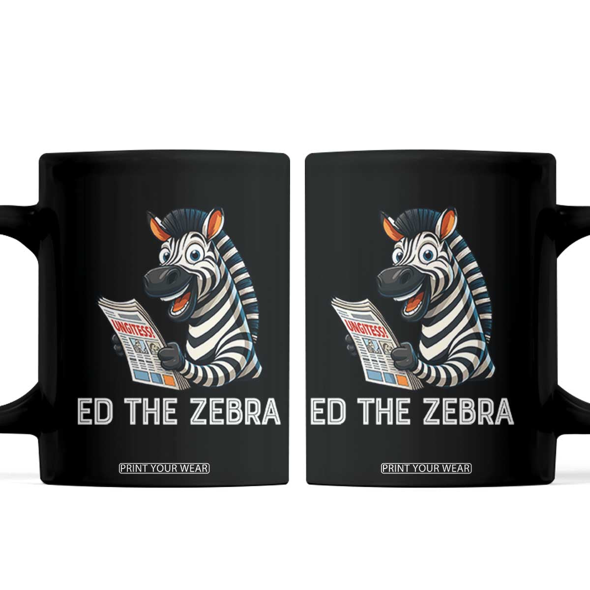 Ed the Zebra Meme Coffee Mug Funny Viral Animal Escape Internet Humor Fans TS02 Black Print Your Wear