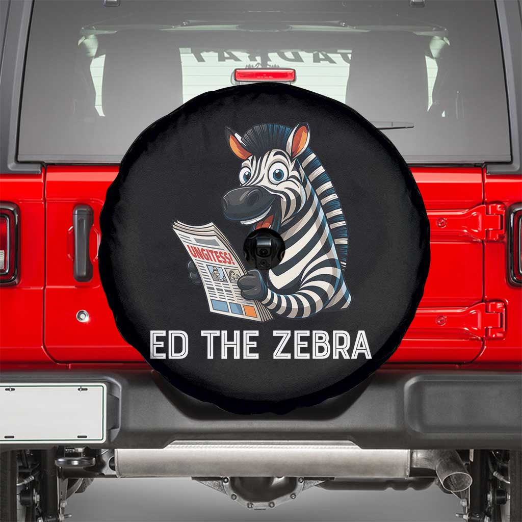 Ed the Zebra Meme Spare Tire Cover Funny Viral Animal Escape Internet Humor Fans TS02 Black Print Your Wear
