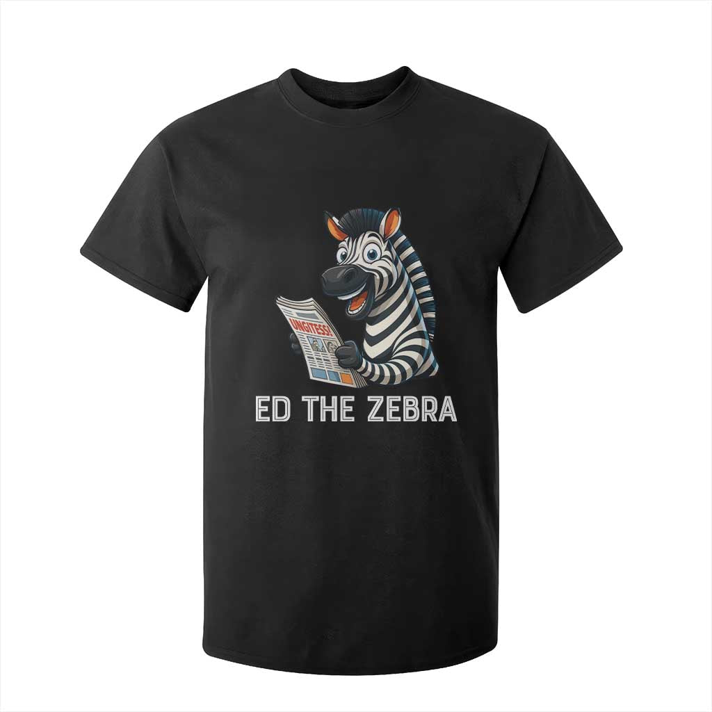 Ed the Zebra Meme T Shirt For Kid Funny Viral Animal Escape Internet Humor Fans TS02 Black Print Your Wear