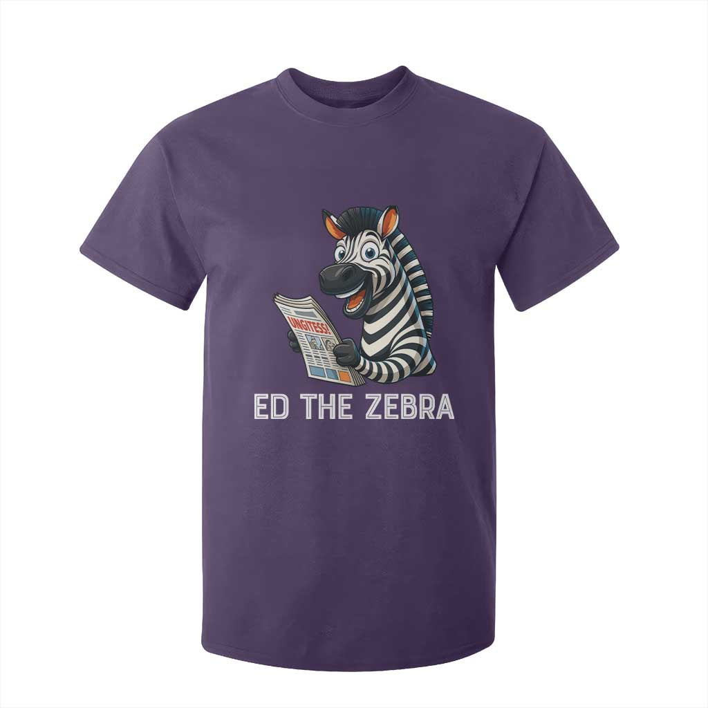 Ed the Zebra Meme T Shirt For Kid Funny Viral Animal Escape Internet Humor Fans TS02 Purple Print Your Wear
