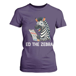 Ed the Zebra Meme T Shirt For Women Funny Viral Animal Escape Internet Humor Fans TS02 Purple Print Your Wear