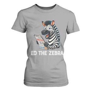 Ed the Zebra Meme T Shirt For Women Funny Viral Animal Escape Internet Humor Fans TS02 Sport Gray Print Your Wear