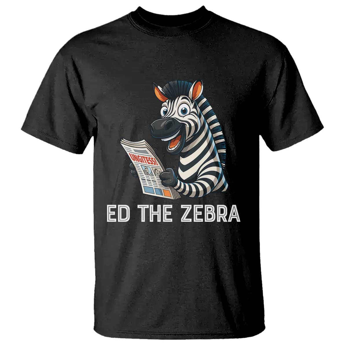 Ed the Zebra Meme T Shirt Funny Viral Animal Escape Internet Humor Fans TS02 Black Print Your Wear