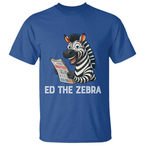 Ed the Zebra Meme T Shirt Funny Viral Animal Escape Internet Humor Fans TS02 Royal Blue Print Your Wear