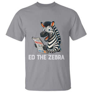 Ed the Zebra Meme T Shirt Funny Viral Animal Escape Internet Humor Fans TS02 Sport Gray Print Your Wear