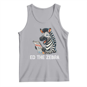 Ed the Zebra Meme Tank Top Funny Viral Animal Escape Internet Humor Fans TS02 Athletic Heather Print Your Wear