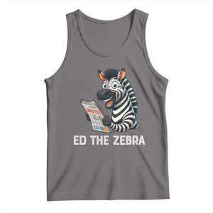 Ed the Zebra Meme Tank Top Funny Viral Animal Escape Internet Humor Fans TS02 Deep Heather Print Your Wear