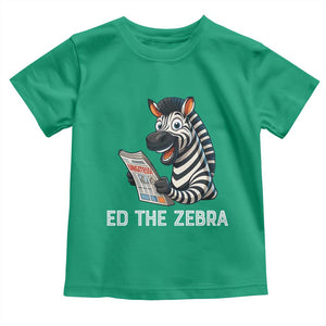 Ed the Zebra Meme Toddler T Shirt Funny Viral Animal Escape Internet Humor Fans TS02 Irish Green Print Your Wear