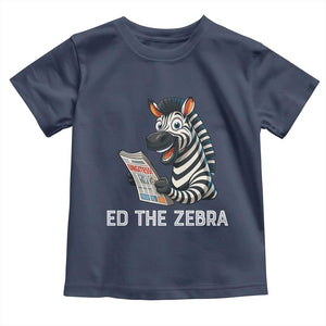 Ed the Zebra Meme Toddler T Shirt Funny Viral Animal Escape Internet Humor Fans TS02 Navy Print Your Wear