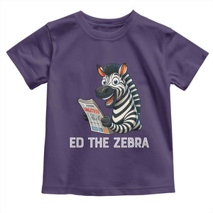 Ed the Zebra Meme Toddler T Shirt Funny Viral Animal Escape Internet Humor Fans TS02 Purple Print Your Wear