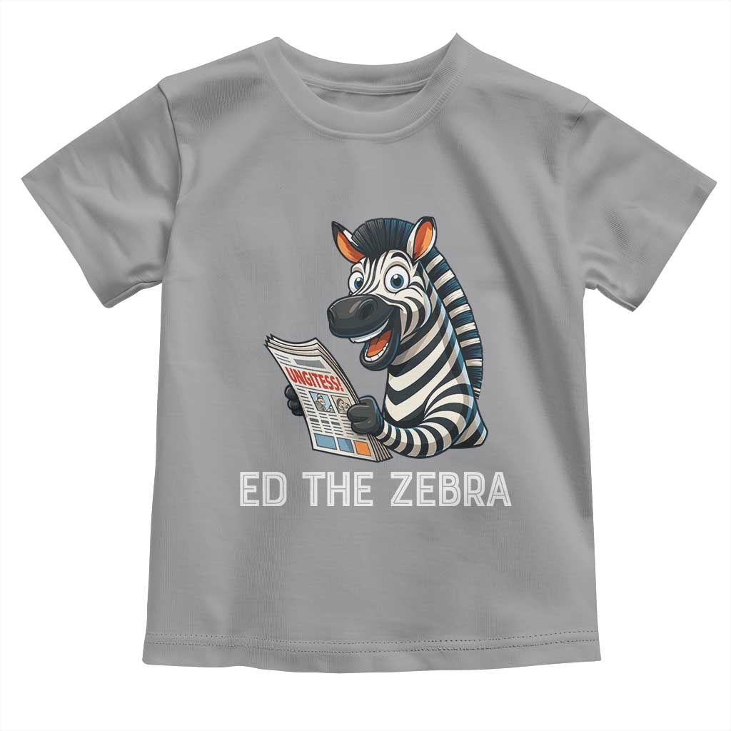 Ed the Zebra Meme Toddler T Shirt Funny Viral Animal Escape Internet Humor Fans TS02 Sport Gray Print Your Wear
