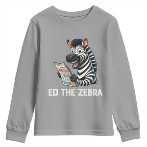 Ed the Zebra Meme Youth Sweatshirt Funny Viral Animal Escape Internet Humor Fans TS02 Sport Gray Print Your Wear