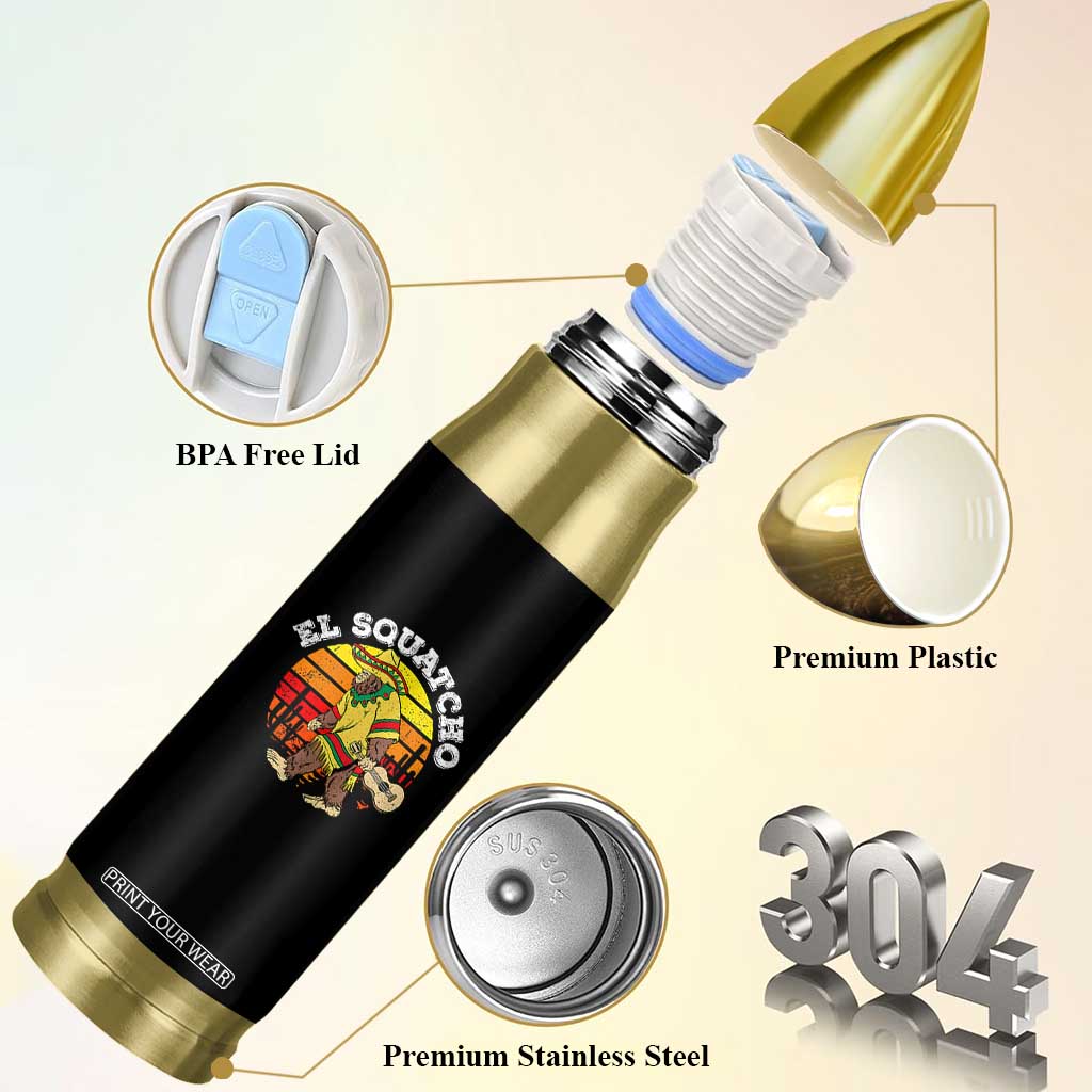 El Squatcho Bigfoot Bullet Tumbler Mexican Sasquatch Cinco De Mayo TS10 Print Your Wear
