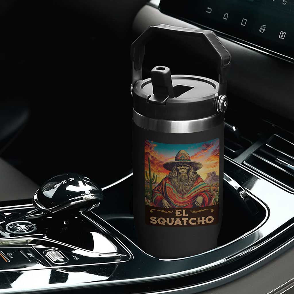 El Squatcho Bigfoot Flip Straw Tumbler Mexican Sasquatch Lovers Cinco De Mayo TS10 Print Your Wear