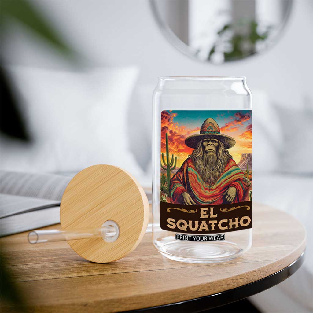 El Squatcho Bigfoot Glass Can Mexican Sasquatch Lovers Cinco De Mayo TS10 Print Your Wear