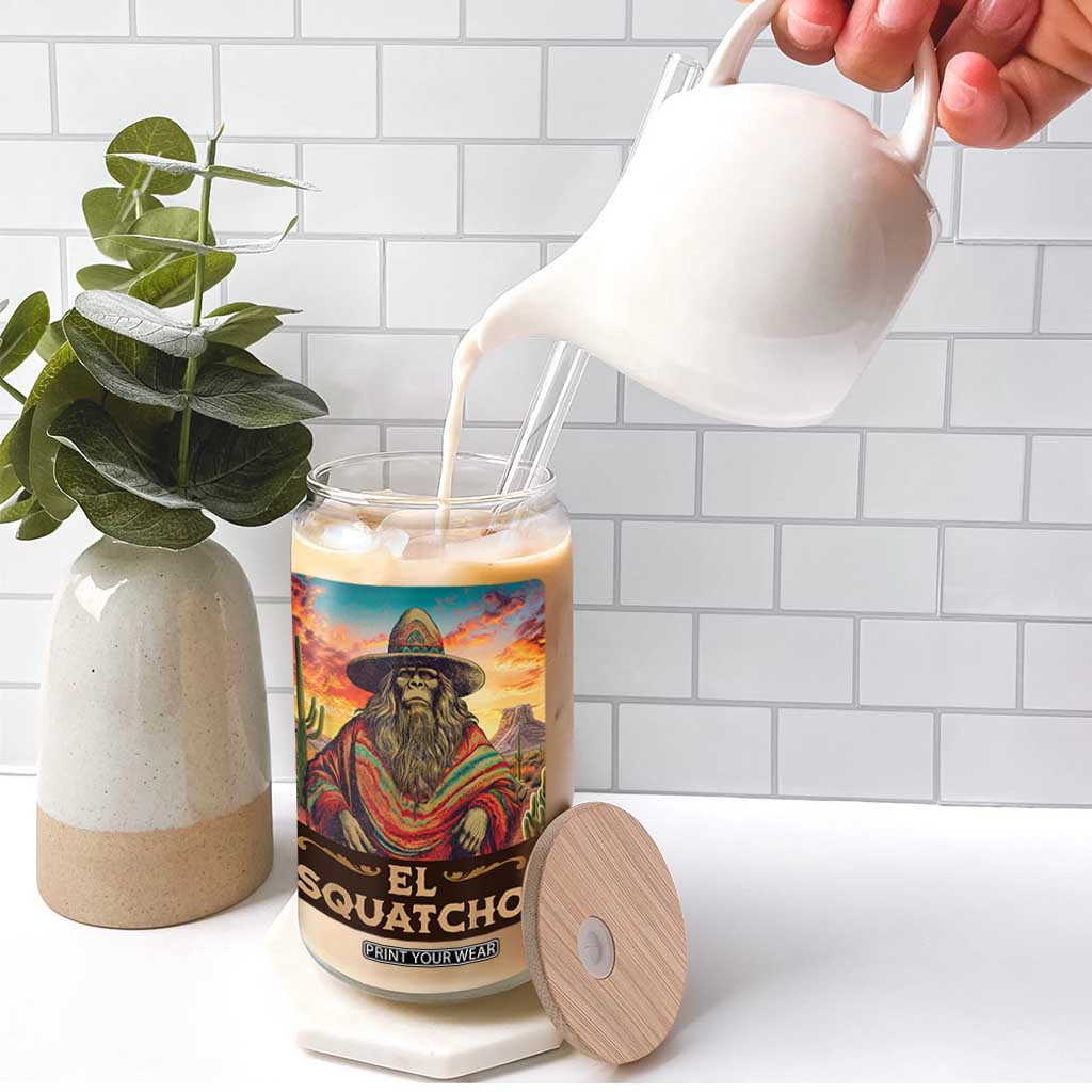 El Squatcho Bigfoot Glass Can Mexican Sasquatch Lovers Cinco De Mayo TS10 Print Your Wear