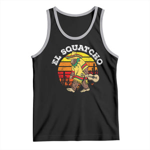 El Squatcho Bigfoot Tank Top Mexican Sasquatch Cinco De Mayo TS10 Black Athletic Heather Print Your Wear