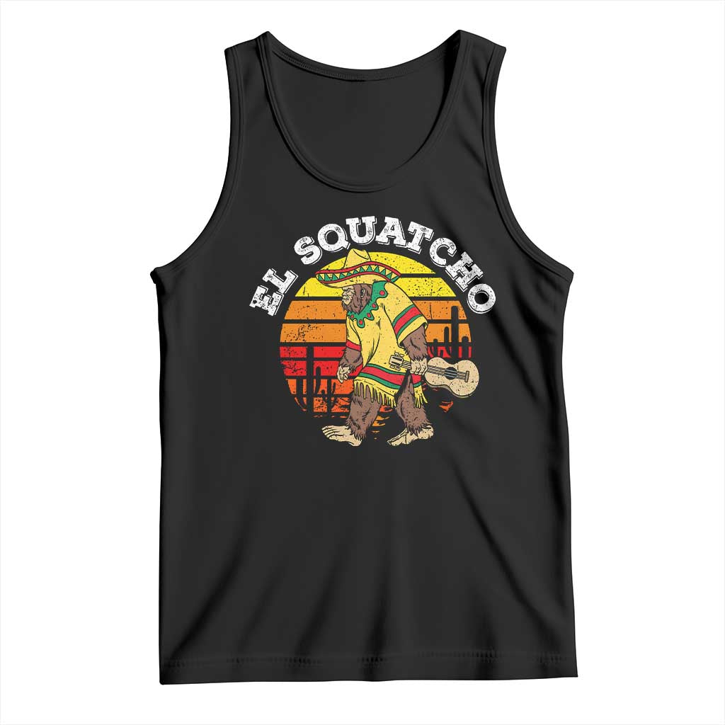 El Squatcho Bigfoot Tank Top Mexican Sasquatch Cinco De Mayo TS10 Black Print Your Wear