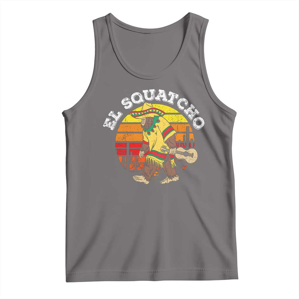 El Squatcho Bigfoot Tank Top Mexican Sasquatch Cinco De Mayo TS10 Deep Heather Print Your Wear