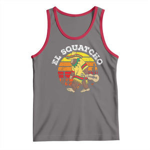 El Squatcho Bigfoot Tank Top Mexican Sasquatch Cinco De Mayo TS10 Deep Heather Red Print Your Wear