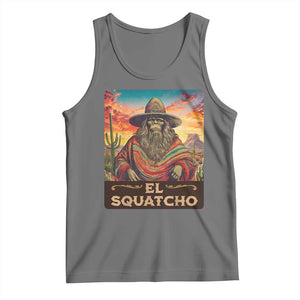El Squatcho Bigfoot Tank Top Mexican Sasquatch Lovers Cinco De Mayo TS10 Black Heather Print Your Wear