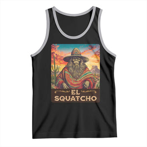 El Squatcho Bigfoot Tank Top Mexican Sasquatch Lovers Cinco De Mayo TS10 Black Athletic Heather Print Your Wear