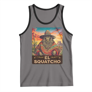 El Squatcho Bigfoot Tank Top Mexican Sasquatch Lovers Cinco De Mayo TS10 Deep Heather Black Print Your Wear