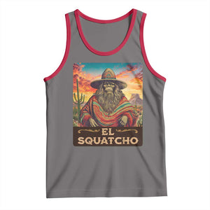 El Squatcho Bigfoot Tank Top Mexican Sasquatch Lovers Cinco De Mayo TS10 Deep Heather Red Print Your Wear