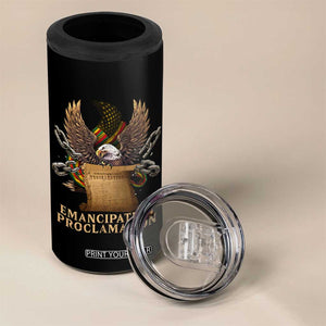 Emancipation Proclamation 4 in 1 Can Cooler Tumbler Juneteenth End of Slavery Bald Eagle TS11 Print Your Wear