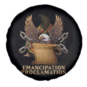 Emancipation Proclamation Spare Tire Cover Juneteenth End of Slavery Bald Eagle TS11 Print Your Wear