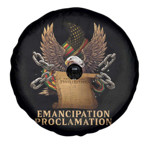 Emancipation Proclamation Spare Tire Cover Juneteenth End of Slavery Bald Eagle TS11 Print Your Wear