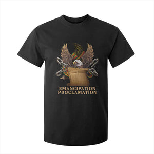 Emancipation Proclamation T Shirt For Kid Juneteenth End of Slavery Bald Eagle TS11 Black Print Your Wear