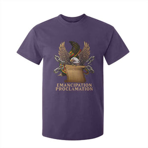 Emancipation Proclamation T Shirt For Kid Juneteenth End of Slavery Bald Eagle TS11 Purple Print Your Wear