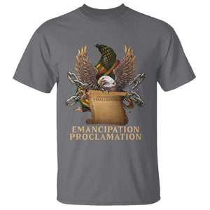 Emancipation Proclamation T Shirt Juneteenth End of Slavery Bald Eagle TS11 Charcoal Print Your Wear