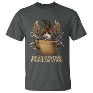 Emancipation Proclamation T Shirt Juneteenth End of Slavery Bald Eagle TS11 Dark Heather Print Your Wear