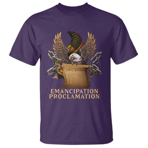 Emancipation Proclamation T Shirt Juneteenth End of Slavery Bald Eagle TS11 Purple Print Your Wear
