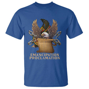 Emancipation Proclamation T Shirt Juneteenth End of Slavery Bald Eagle TS11 Royal Blue Print Your Wear